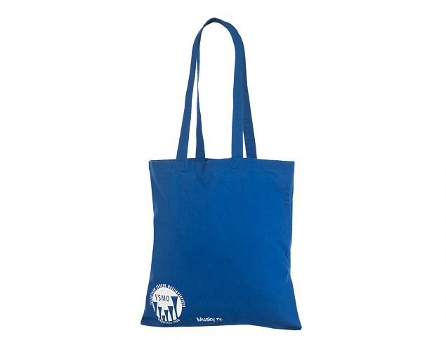 Vahva ja hyv�nn�k�inen sininen puuvillakassi. Minimitilausm��r� omalla painatuksella on 50 kappal