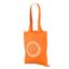 Orangefärgade 100 % ekologiska tygkassar av bomull