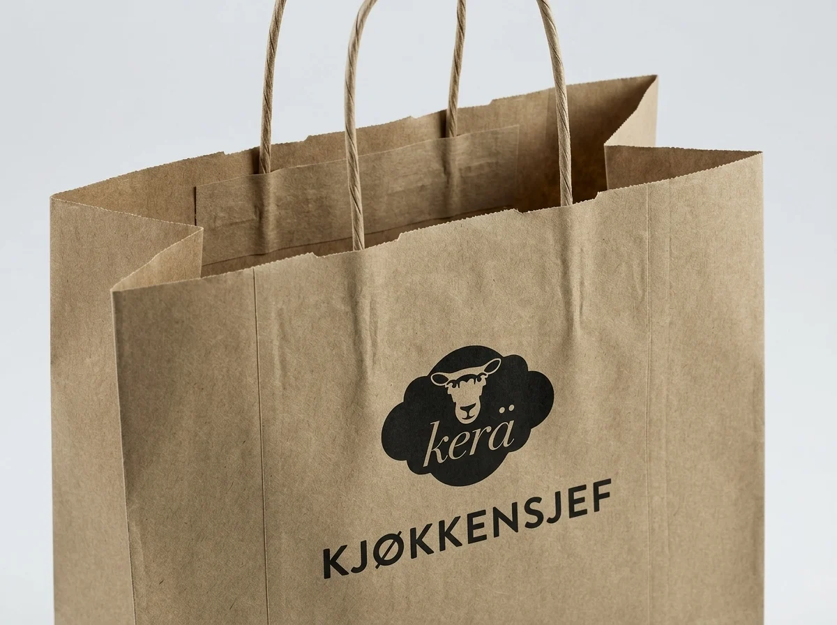 Tryckyta på papperskasse