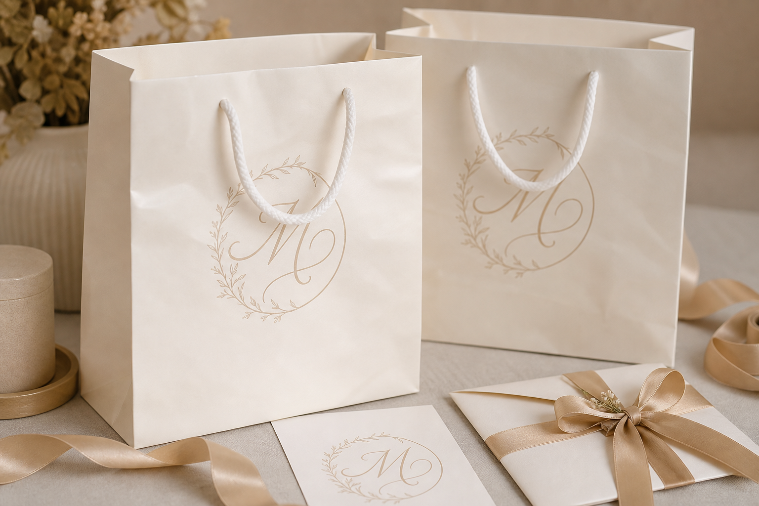Tryckta kassar med monogram